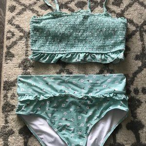 Floral High Waisted Bikini Set